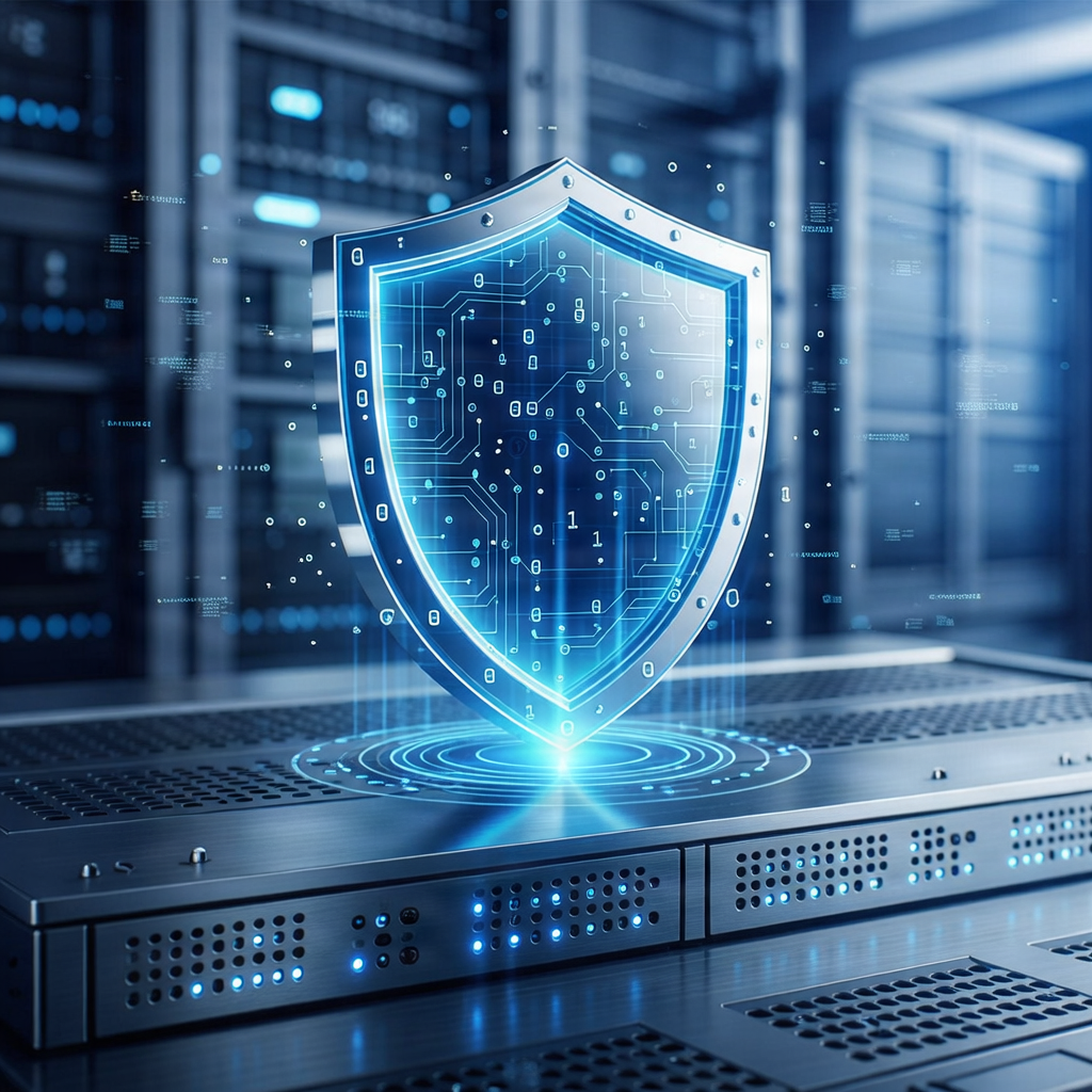 Concepto de ciberseguridad y protección de datos digital