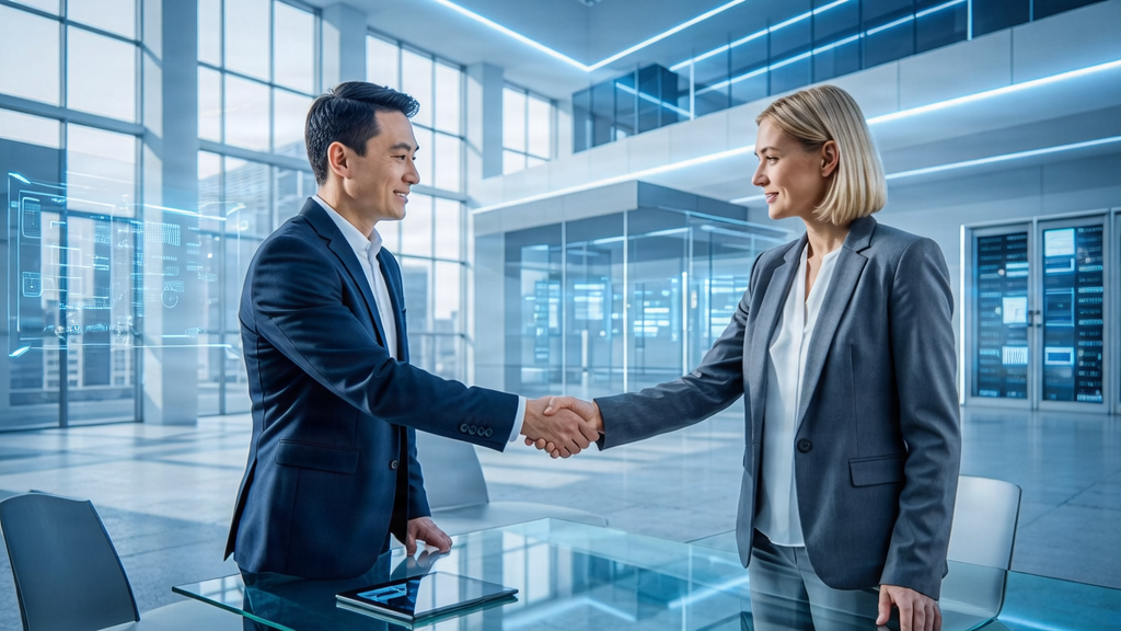 Modern business technology partnership and collaboration